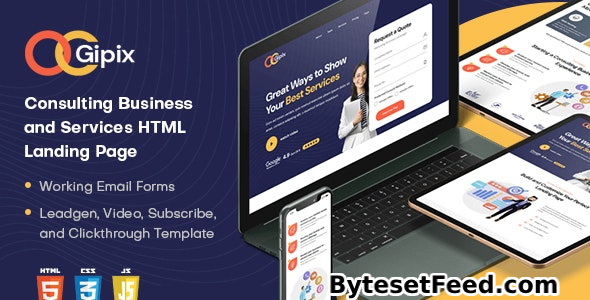 Gipix - Creative Consulting HTML Landing Page Template