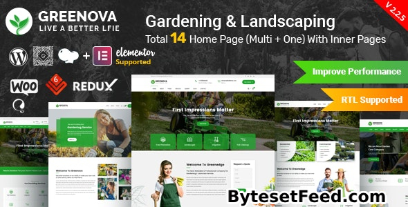 Greenova v2.3.5 - Gardening & Landscaping WordPress Theme