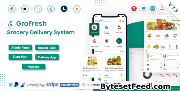 GroFresh v7.3 - (Grocery, Pharmacy, eCommerce, Store) App and Web with Laravel Admin Panel + Delivery App - nulled