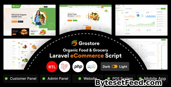 GroStore v4.0 - Food & Grocery Laravel eCommerce with Admin Dashboard