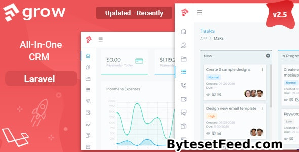 Grow CRM v2.5 - Laravel Project Management - nulled