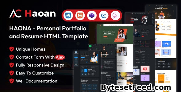 HAONA – Personal Portfolio and Resume HTML Template