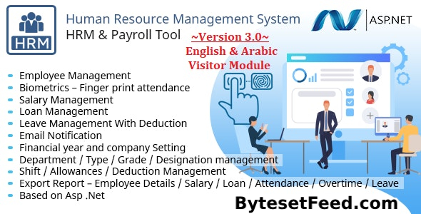 HRMS v4.1 - Human Resource Management System, Manage Employee Payroll Salary ZkTeco BioMetric attendance