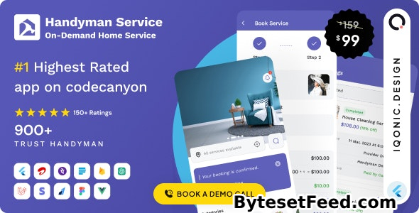 Handyman Service v11.0.0 - Flutter On-Demand Home Services App with Complete Solution