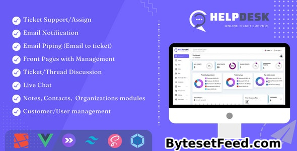 HelpDesk v3.74 - Online Ticketing System with Website - ticket support and management - nulled