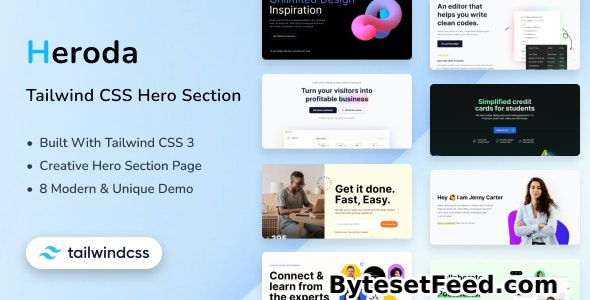 Heroda - Tailwind CSS 3 Hero Section HTML Template