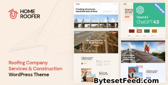 HomeRoofer v2.2 - Roofing Company Services & Construction WordPress Theme