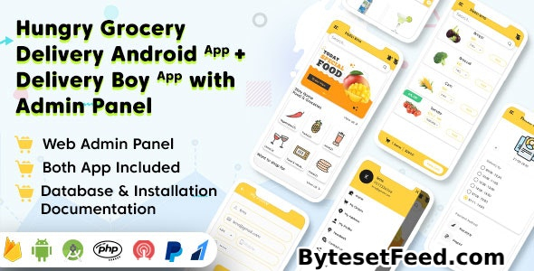 Hungry Grocery Delivery Android App and Delivery Boy App with Interactive Admin Panel v1.8
