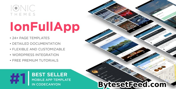 IonFullApp v1.6 - Full Ionic Template + Cordova Plugins