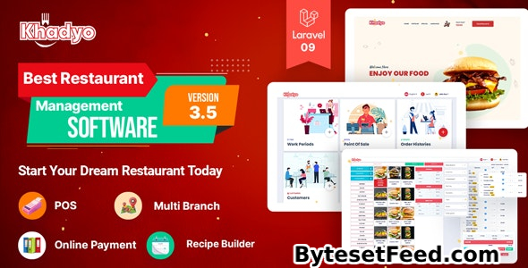 Khadyo Restaurant Software v3.5.0 - Online Food Ordering Website with POS