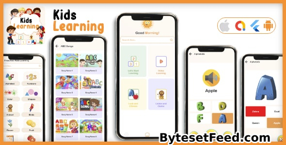 Kids learning App - kids all in one learning flutter app -Flutter Android & iOS App -V2