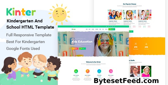 Kinter - Kids Kindergarten & School HTML5 Template