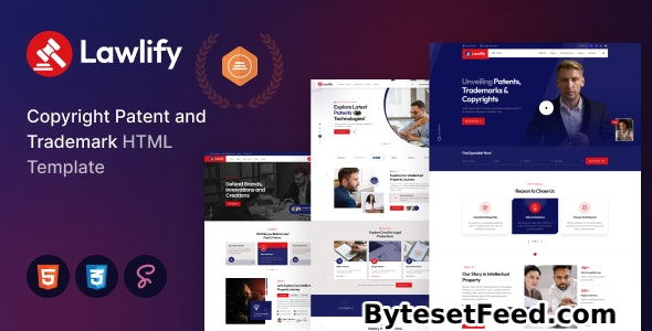 Lawlify - Patent Copyright and Trademark Law Firm HTML Template