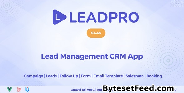 LeadPro SAAS v1.0.1 - Lead & Call Center Management CRM