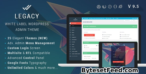 Legacy v9.6 - White label WordPress Admin Theme