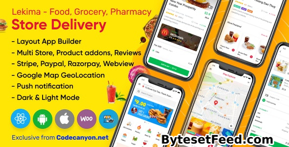 Lekima v2.9.0 - Store Delivery Full React Native Application for Wordpress WooCommerce