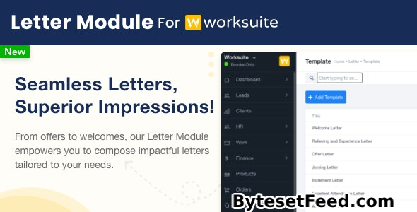 Letter Module for Worksuite CRM v1.0