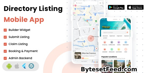 Listar FluxPro v1.3.2 - Flutter mobile directory listing & booking - Wordpress Backend