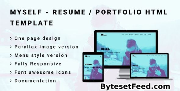 MYSELF - Resume or Portfolio HTML Template