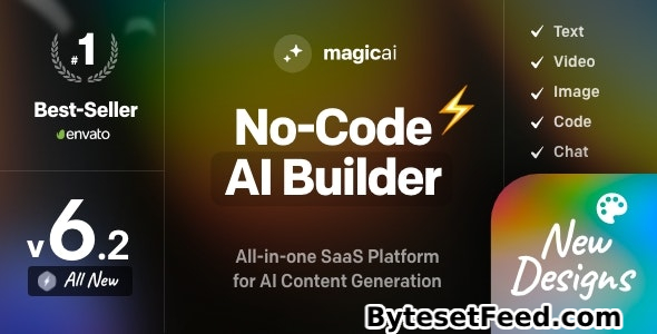 MagicAI v6.3.0 - OpenAI Content, Text, Image, Video, Chat, Voice, and Code Generator as SaaS