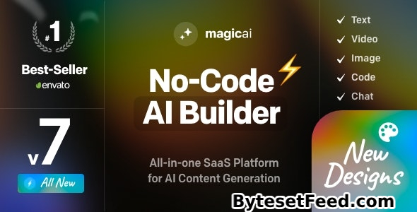 MagicAI v7.1 - OpenAI Content, Text, Image, Video, Chat, Voice, and Code Generator as SaaS - nulled