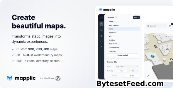 Mapplic v6.4.0 - Custom Interactive Map WordPress Plugin