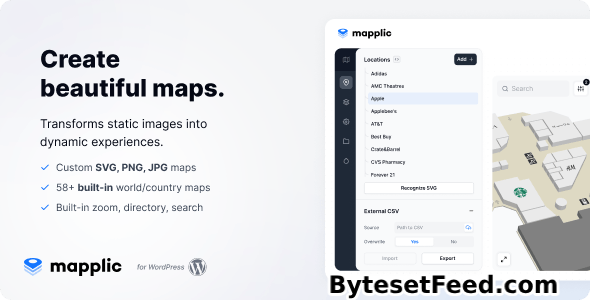 Mapplic v8.4.1 - Custom Interactive Map WordPress Plugin