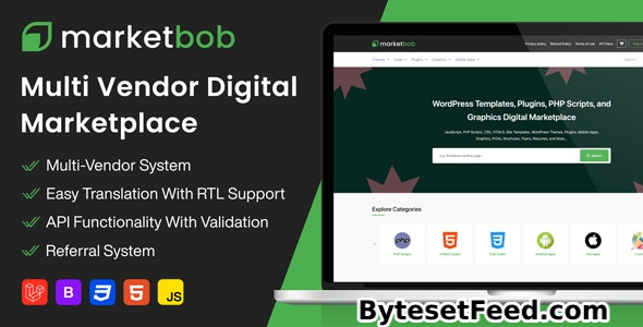 Marketbob v1.1 - Multi-Vendor Digital Marketplace - nulled