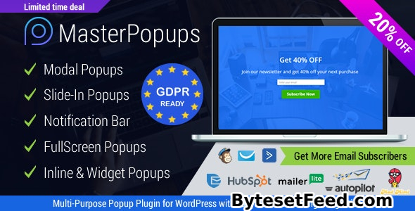 Master Popups v3.9.1 - Popup Plugin for Lead Generation