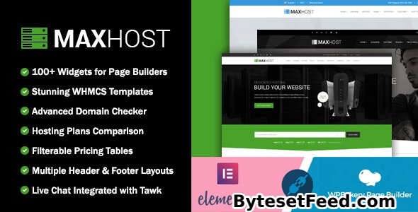 MaxHost v9.9.0 - Web Hosting, WHMCS and Corporate Business WordPress Theme with WooCommerce