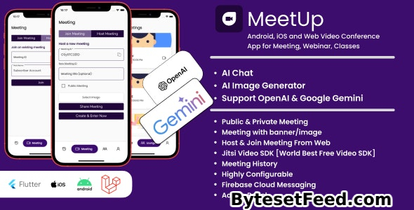 MeetUp v2.6.00 - Android, iOS and Web Video Conference App for Meeting, Webinar, Classes