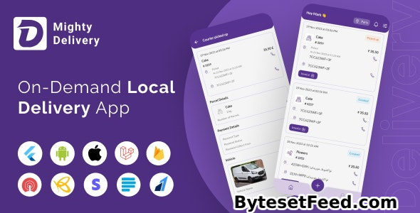 MightyDelivery - On Demand Local Delivery System Flutter App - 26 July 2024