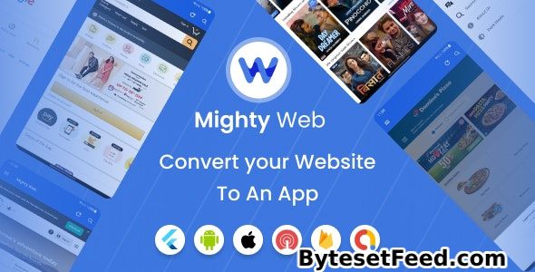 MightyWeb Webview v21.0 - Web to App Convertor (Flutter + Admin Panel)