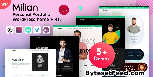 Milian v3.2 - Personal Portfolio & Online Resume CV WordPress Theme