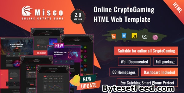 Miscoo v2.0 - Online CryptoGaming HTML Template