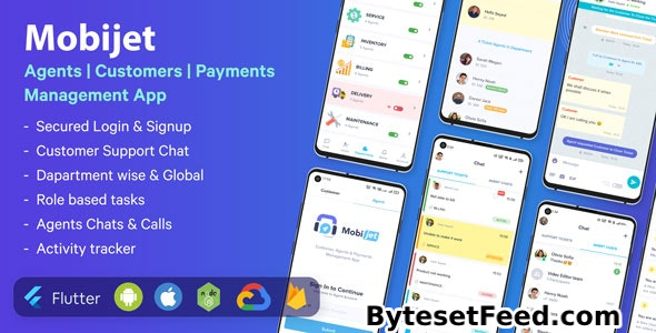 Mobijet v1.0.12 - Agents, Customers & Payments Management App | Android & iOS Flutter app