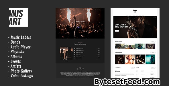 Musart v1.1.4 - Music Label and Artists WordPress Theme