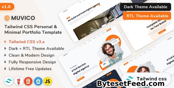 Muvico - Tailwind CSS Personal Portfolio Template