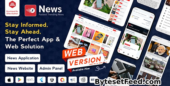 News App and Web v3.1.4 - Flutter News App for Android and IOS App | News Website with Admin panel