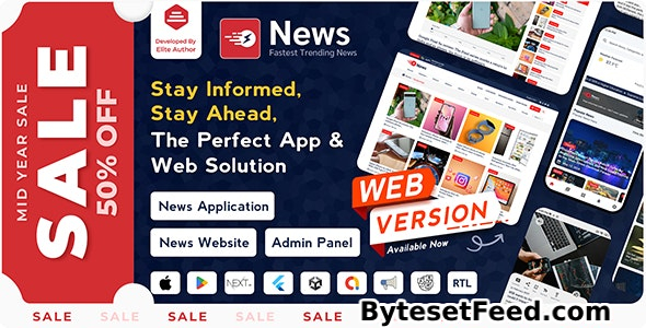 News v3.1.6 - Flutter News App for Android & iOS with Admin Panel - nulled