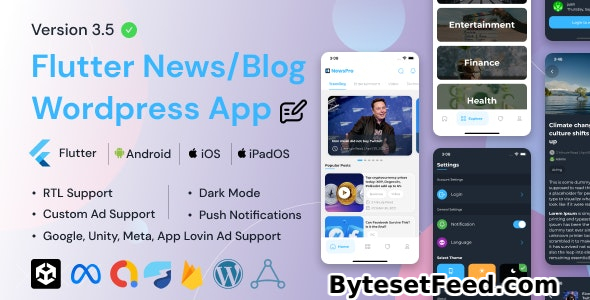NewsPro v3.5 - Blog/News/Article App For Wordpress