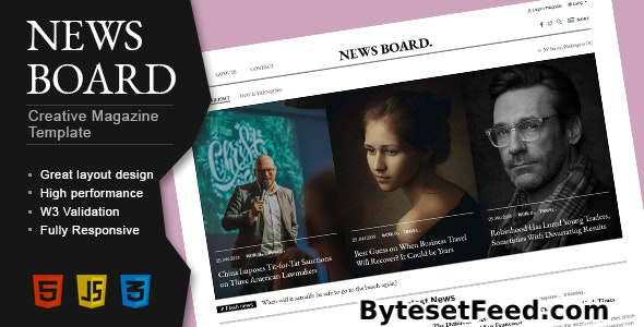 Newsboard - Creative Blog/Magazine/Publisher HTML Template