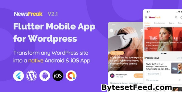 Newsfreak v2.1.2 - Flutter Mobile App for WordPress