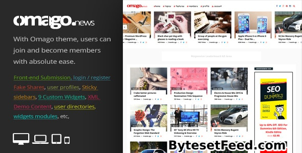 Omago News v3.1 - User Profile Membership & Content Sharing Theme