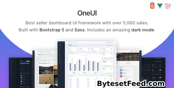 OneUI v5.9 - Bootstrap 5 Admin Dashboard Template, Vue Edition & Laravel 11 Starter Kit