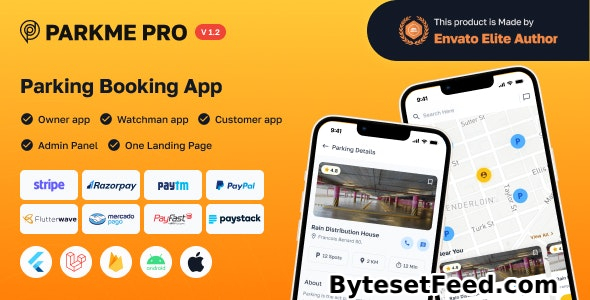 ParkMePRO v1.2 - Flutter Complete Car Parking App with Owner and WatchMan app