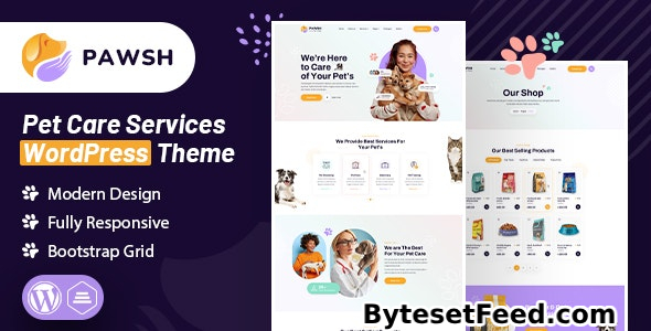 Pawsh v1.0 - Pet Care Services WordPress Theme