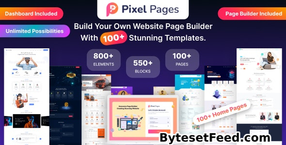 PixelPages v1.0.7 - SAAS Application Website Builder for HTML Template