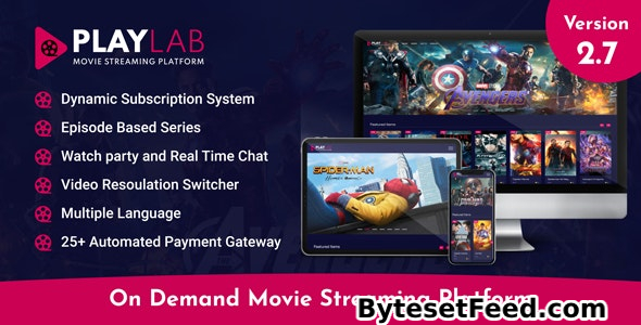 PlayLab v2.7 - On Demand Movie Streaming Platform