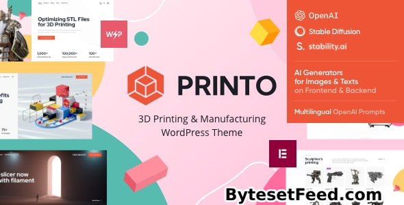 Printo v1.4 - 3D Printing & Manufacturing WordPress Theme